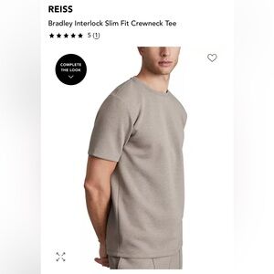 Reiss Bradley Interlock Slim Fit Crewneck Tee - Gray